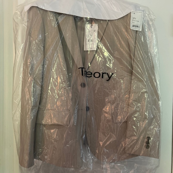 Theory Jackets & Blazers - Theory Sand Melange Wool Blazer Size 14